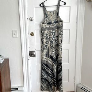 Camilla bohemian crystal embellished jumpsuit. In silk twill jacquard.